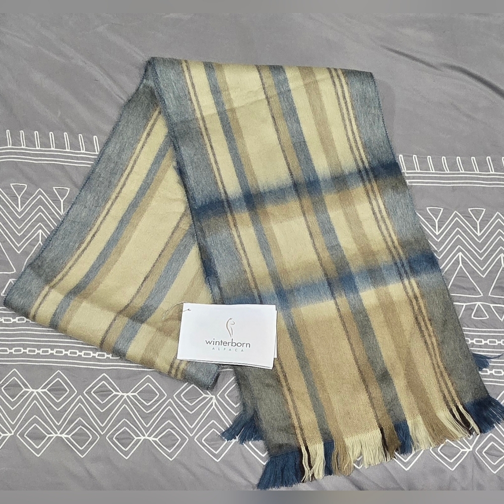 Winterborn Alpaca Blended Striped Scarf